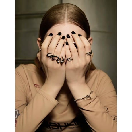 Tribal pinky cuff ring