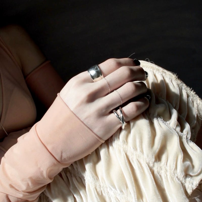 Metal art pinky ring (one color) | Soierie Onli