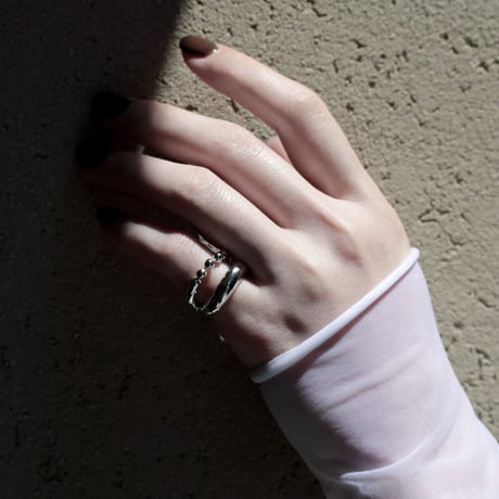 Ball chain earcuff pinky ring [Unisex line]