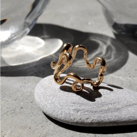 norme pulse cuff ring / SV925＋Gold Plated
