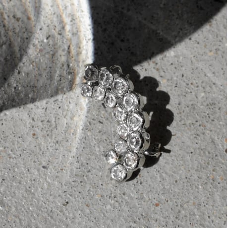 Stone curve ear clip (1P)