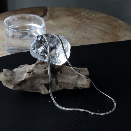 norme flat snake necklace / SV925