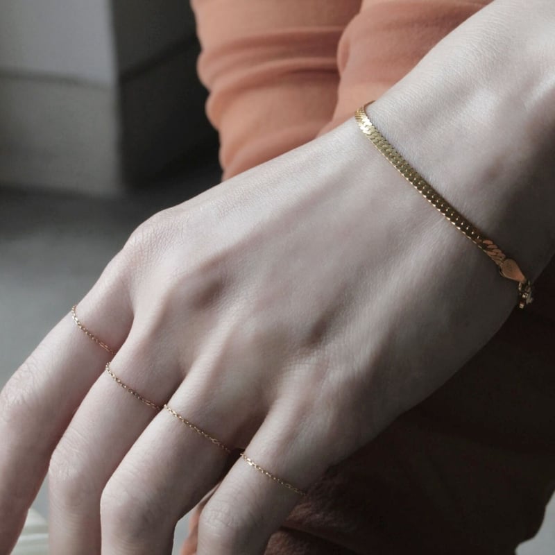 norme flat snake bracelet (Gold) | Soierie WEB...