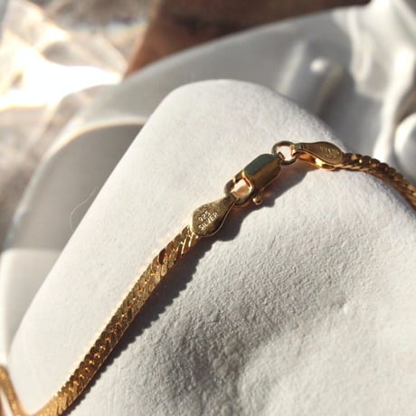 norme flat snake necklace / SV925＋Gold Plated