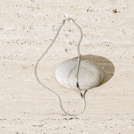 norme flat snake necklace / SV925