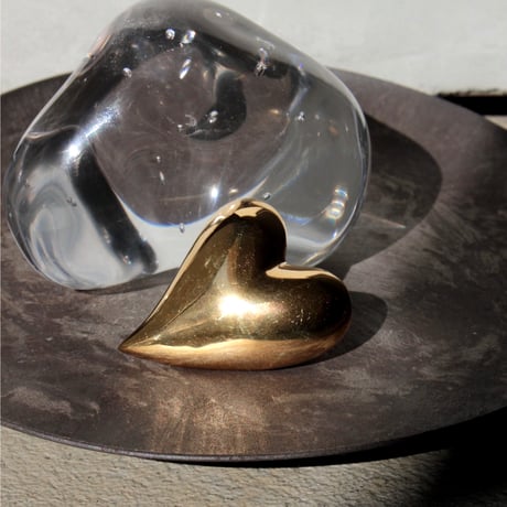 Heart brooch / Gold【Silver 925 product】