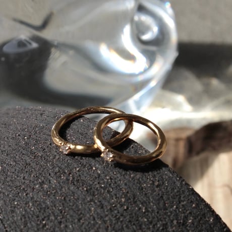norme diamond ring / SV925＋Gold Plated