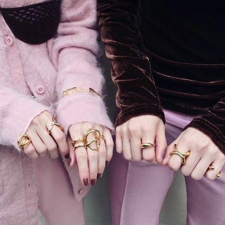 Tangled earcuff ring (1P) (one color)