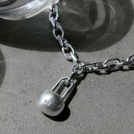 Key motif padlock necklace
