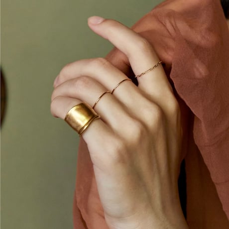 norme dew slim ring (Matt) / SV925＋Gold Plated