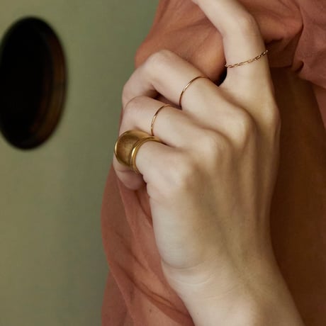 norme dew pinky ring (Matt) / SV925＋Gold Plated