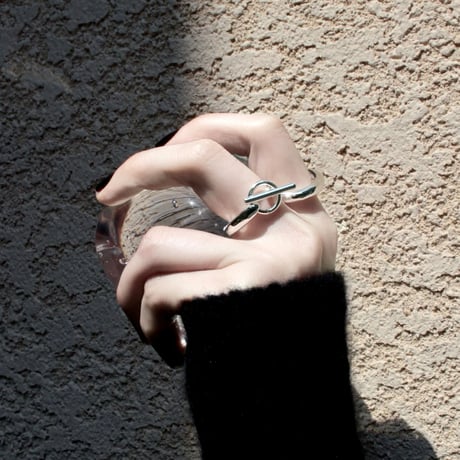 Vintage metal chain ring