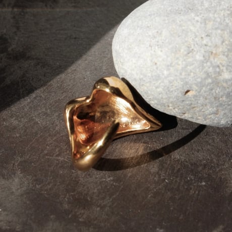 Heart ring / Gold 【Silver 925 product】