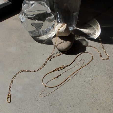 Gem clip necklace(3p set)