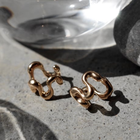 norme pulse hoop pierce / SV925＋Gold Plated