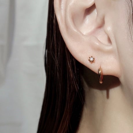 norme uncut hoop pierce (2p) / SV925＋Gold Plated