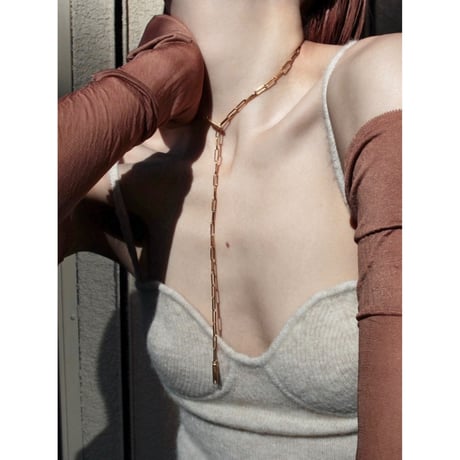 norme dew long frame necklace / SV925＋Gold Plated