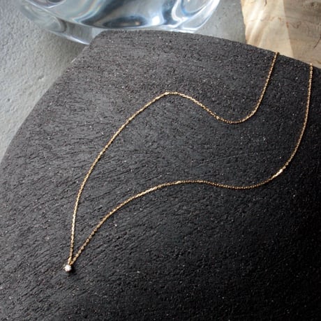 norme diamond necklace / SV925＋Gold Plated
