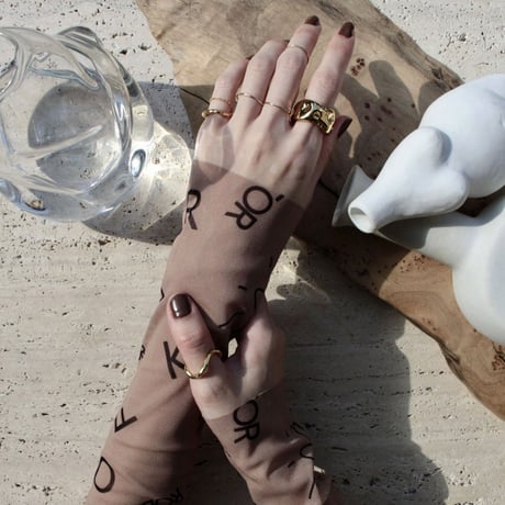 Aging chain cuff ring (1P)