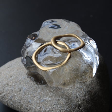 norme dew slim ring (Matt) / SV925＋Gold Plated