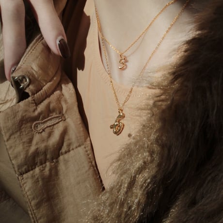 norme numbering mini necklace / SV925＋Gold Plated