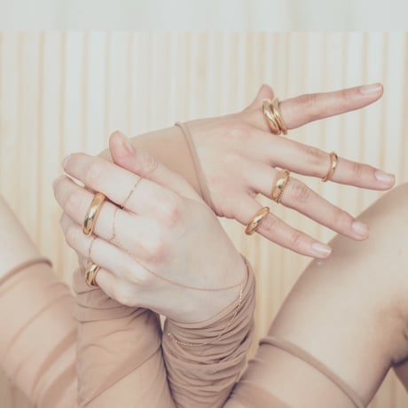 norme earcuff ring (1P)  #4 / SV925＋Gold Plated