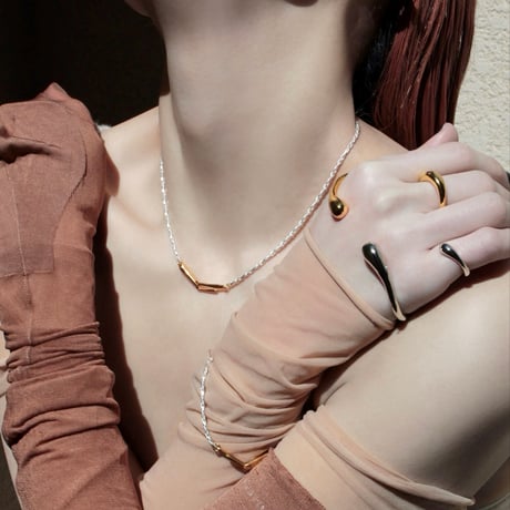 Metal art palm cuff (mix color)