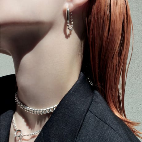 Ball chain hoop pierce [Unisex line]