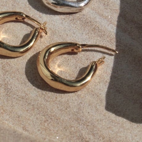 norme fine hoop pierce / SV925＋Gold Plated