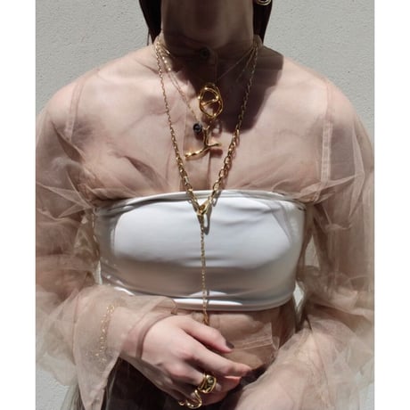 Asymmetry metal necklace (Short)