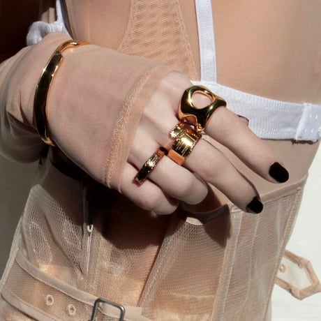 Flower cell ring (gloss)