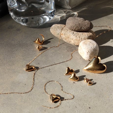 Heart necklace / Gold 【Silver 925 product】
