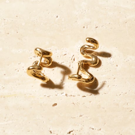 norme pulse hoop pierce / SV925＋Gold Plated