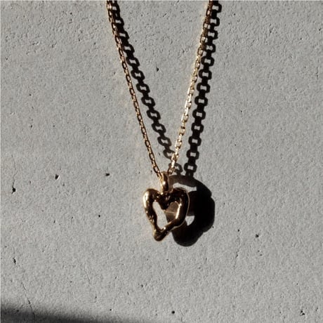 norme open heart mini necklace / SV925＋Gold Plated