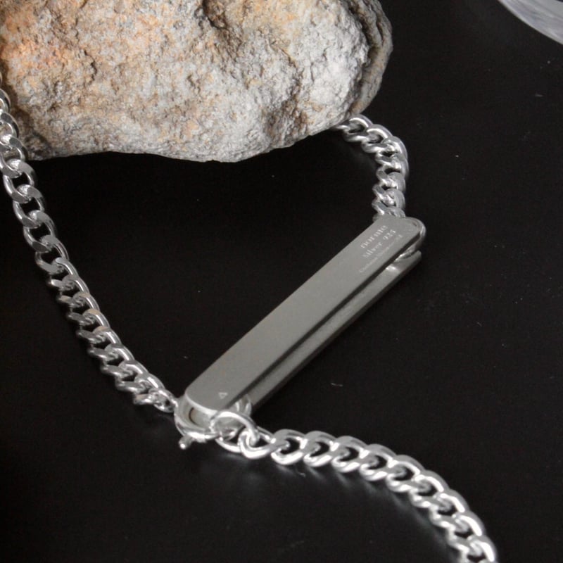 norme ID Plate necklace / SV925 | Soierie Onlin