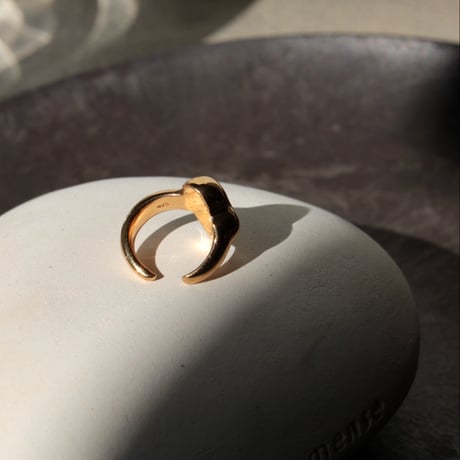 Heart mini cuff / Gold【Silver 925 product】