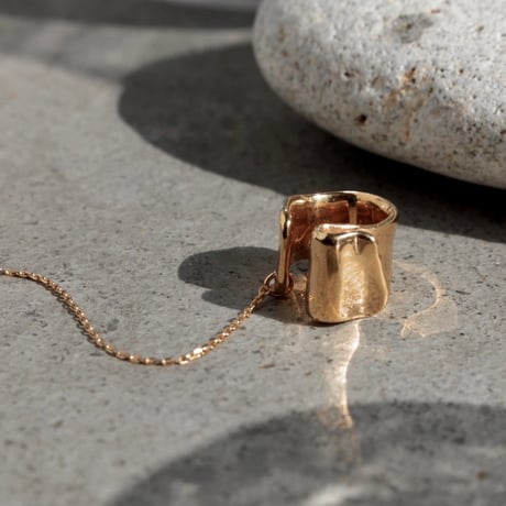 norme playing chain earcuff / SV925＋Gold Plated