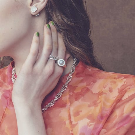 Asymmetry chain ring  [Unisex line]
