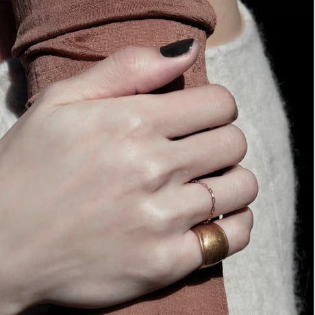 norme dew pinky ring (Matt) / SV925＋Gold Plated