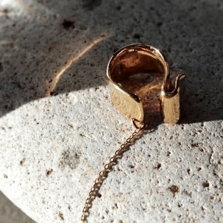 norme playing chain earcuff / SV925＋Gold Plated