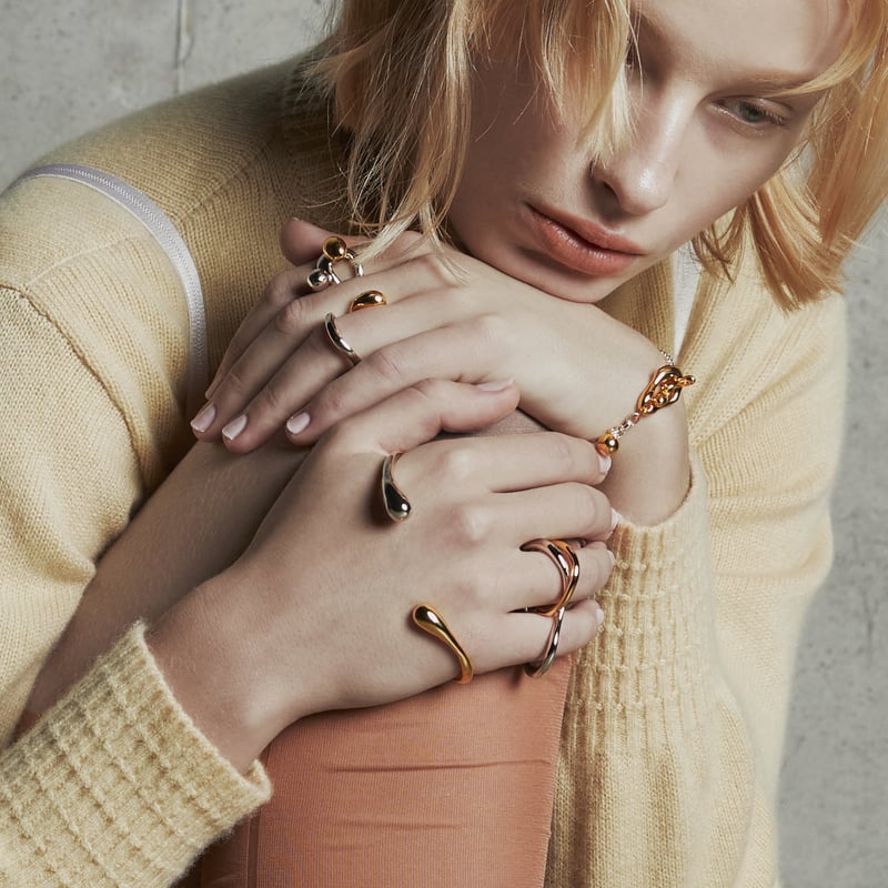 その他 verrier handcrafted Metal art palm cuff (mix color) | Soierie Onlin