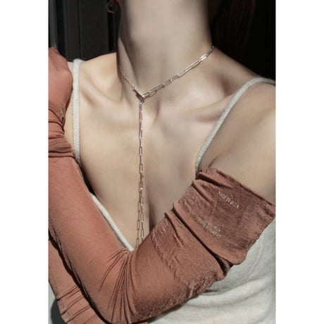 norme dew long frame necklace / SV925