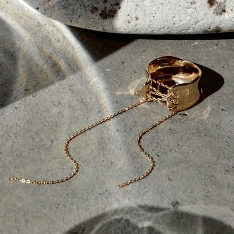 norme playing chain pinky ring / SV925＋Gold Plated