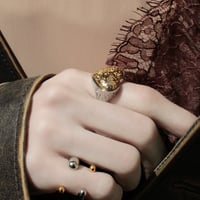Barbell pinky ring (ｍix color / matte silver color)