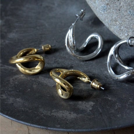 Curve hoop pierce (2P)(one color)