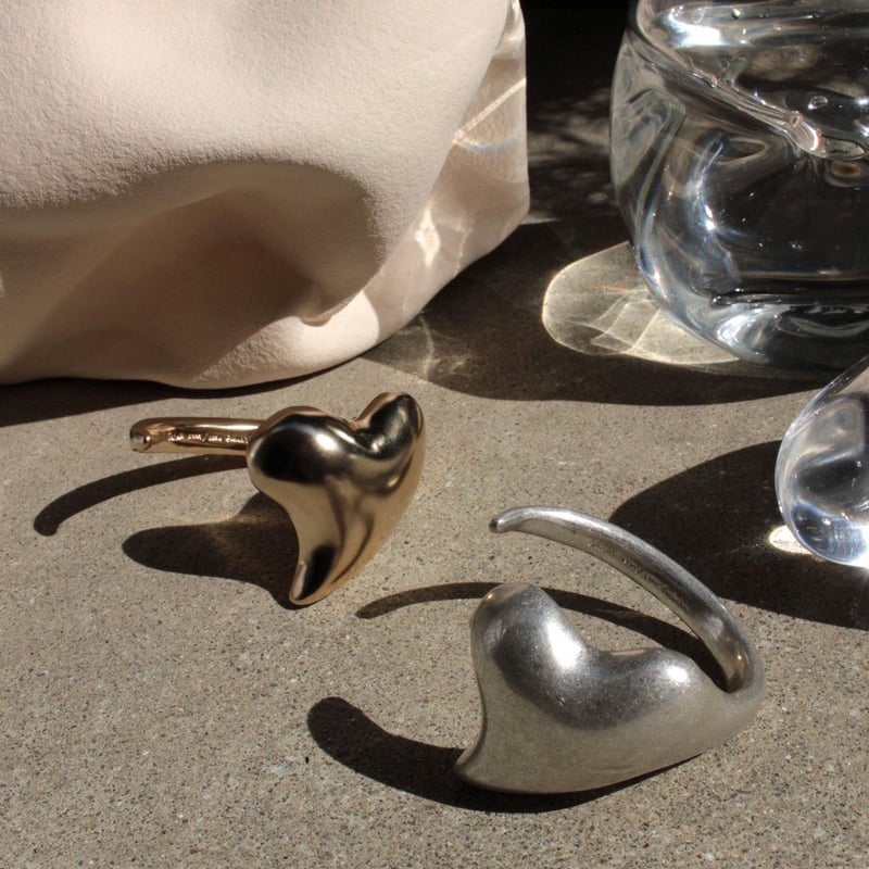 Soierie ソワリー l art object バングルブレスレット Metal art palm cuff (mix color) | Soierie Onlin