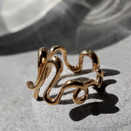 norme pulse cuff ring / SV925＋Gold Plated