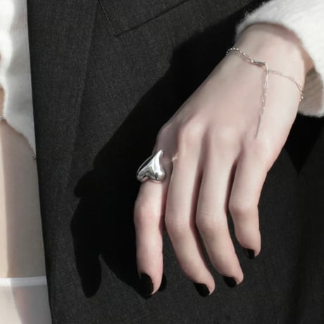 Heart ring / Silver 【Silver 925 product】