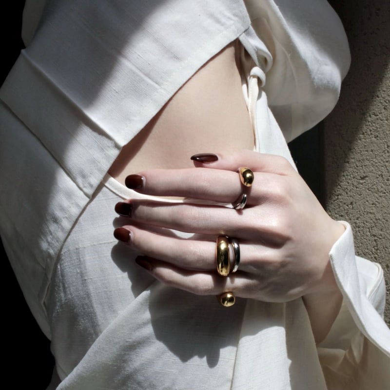 Moist asymmetry earcuff ring (mix color)【Exclus Moist asymmetry earcuff ring (mix color)【Exclus