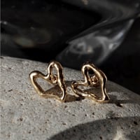 norme open heart pierce / SV925＋Gold Plated